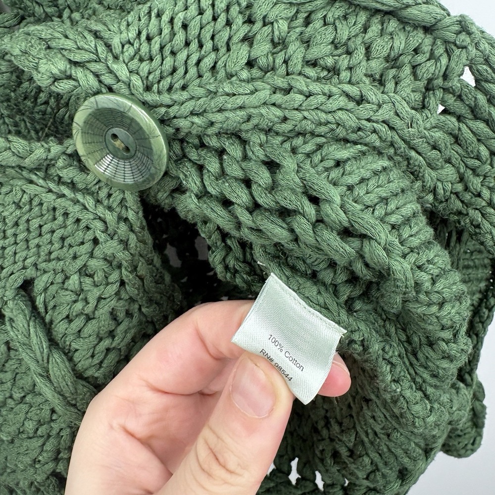 Y2K Sweater Top Women Small Forest Fairy Boho Cropped Twee Indie Green Cottage - Picture 6 of 7